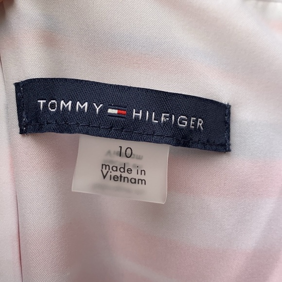 NWT Tommy Hilfiger Sleeveless Belted Horizontal Stripe Midi Dress Size 10 - Picture 3 of 12